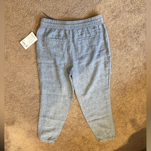 NWT Athleta Retreat Linen Jogger in Chambray Blue Women’s size 6 - Picture 4 of 11